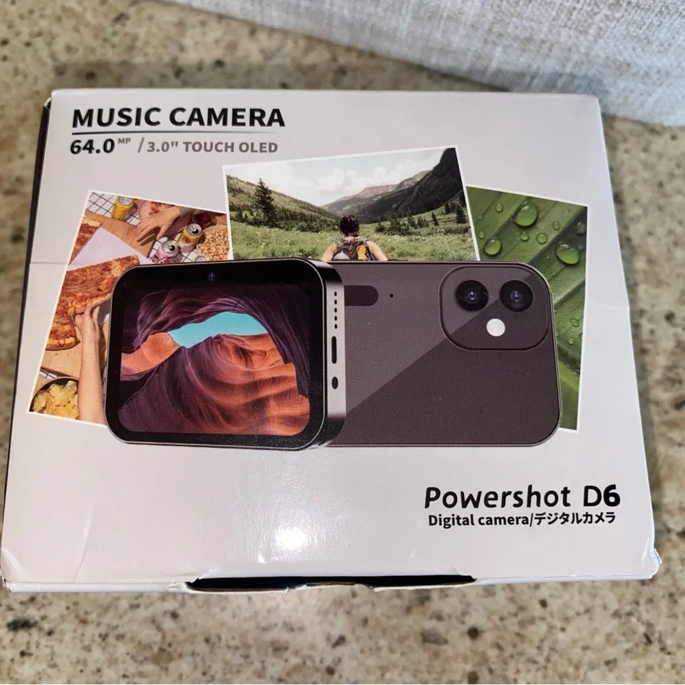 White and Black Touchscreen Music Camera